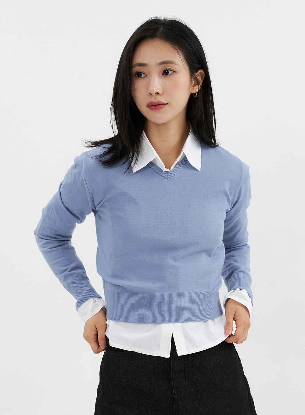 V-Neck Knit Sweater OO304