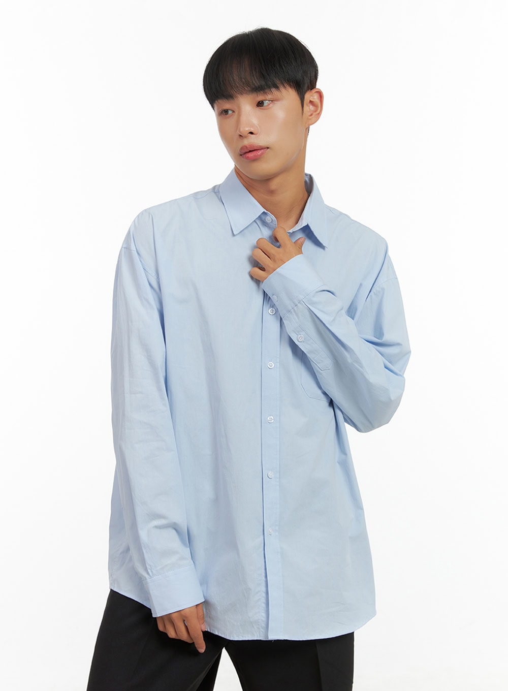 Men's Oversized Basic Cotton Shirt IS419