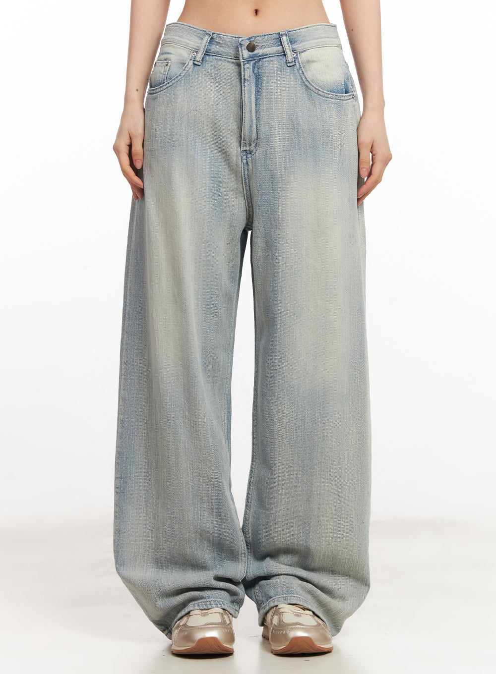 Jessi Washed Wide-Leg Jeans CA514