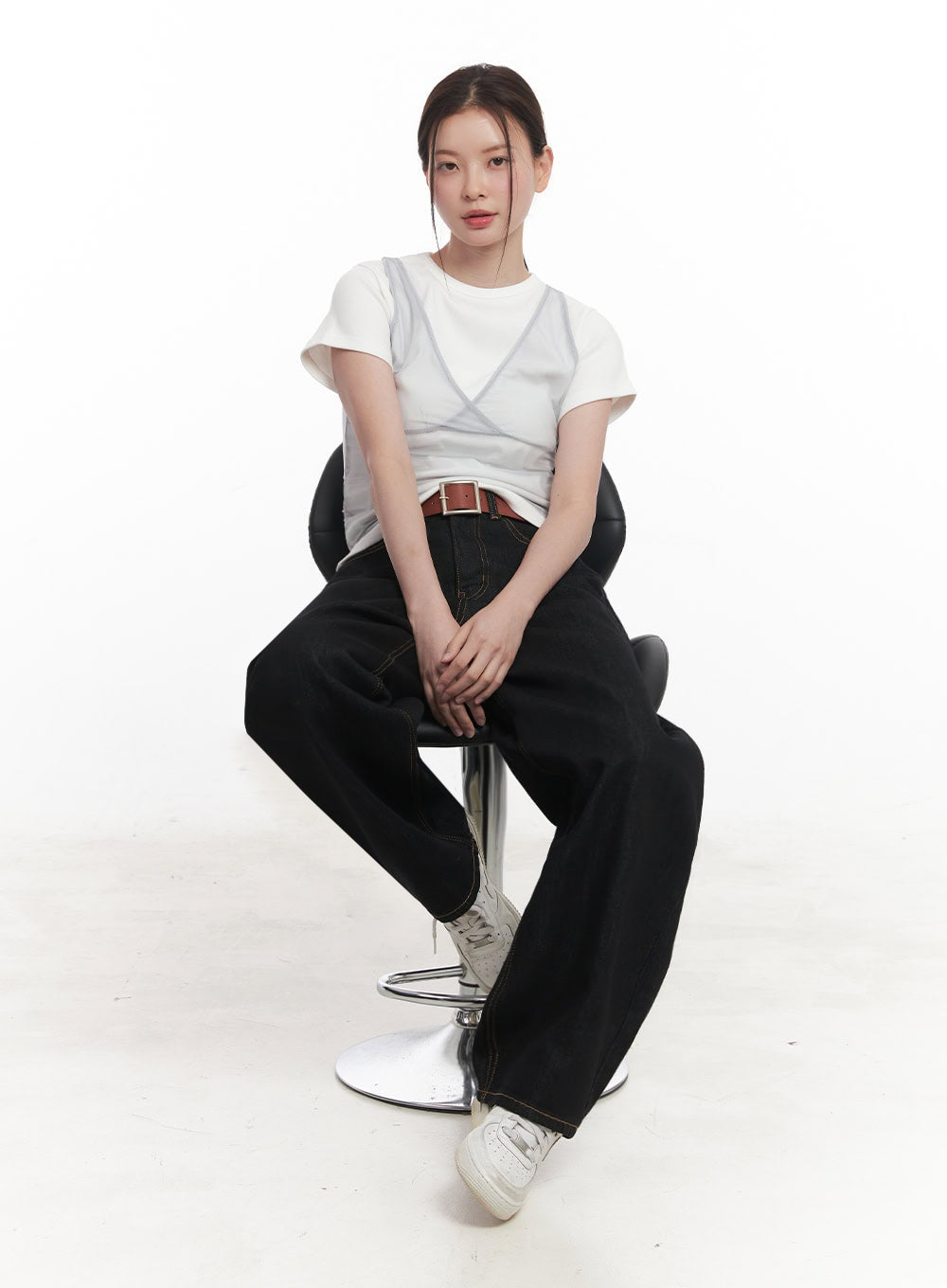 Sheer V-Neck Tank Top IY513