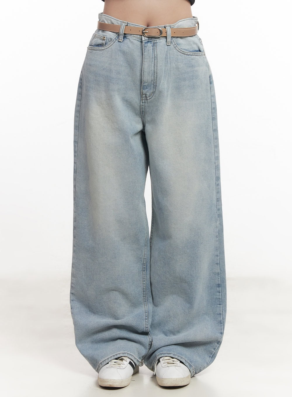 Teresa Washed Wide Leg Jeans CA510