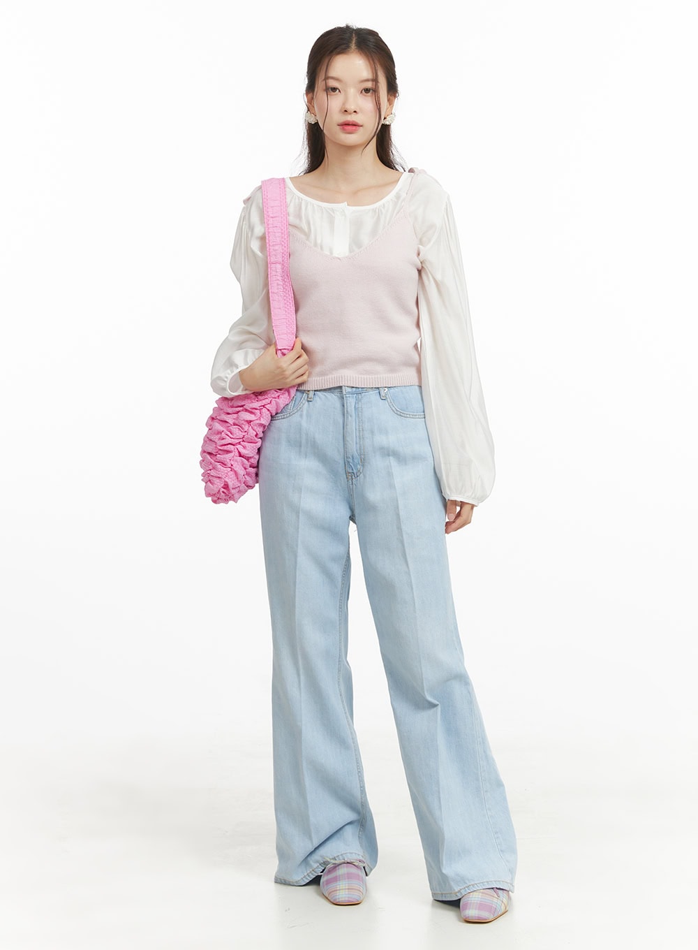 Loose Fit Bootcut Jeans OY417