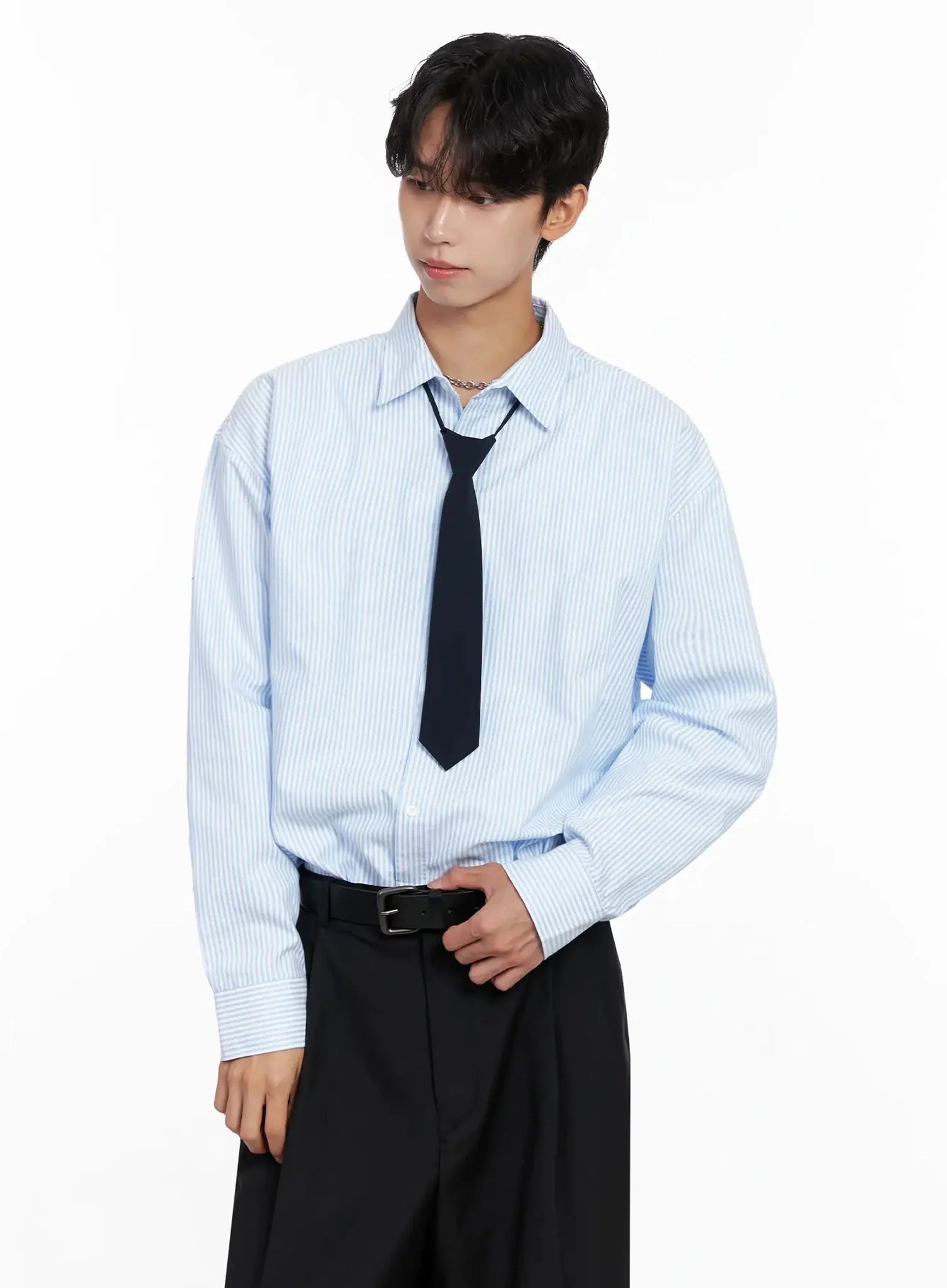 Men's Classic Striped Oxford Shirt IO516