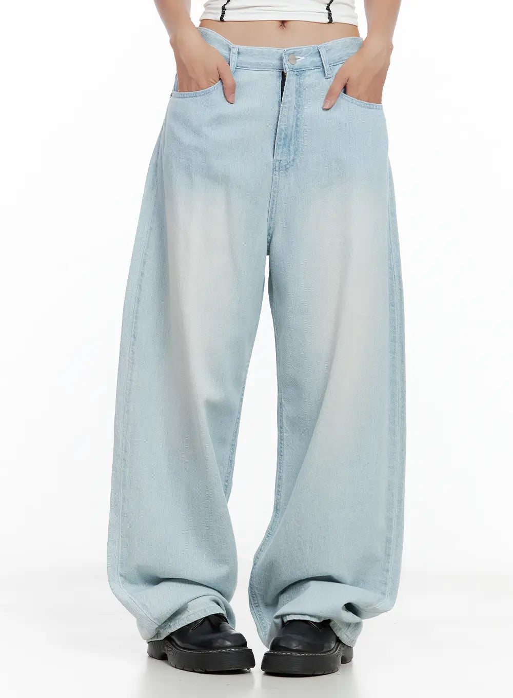 Yihyun Light-Blue Baggy Summer Denim Jeans CL508