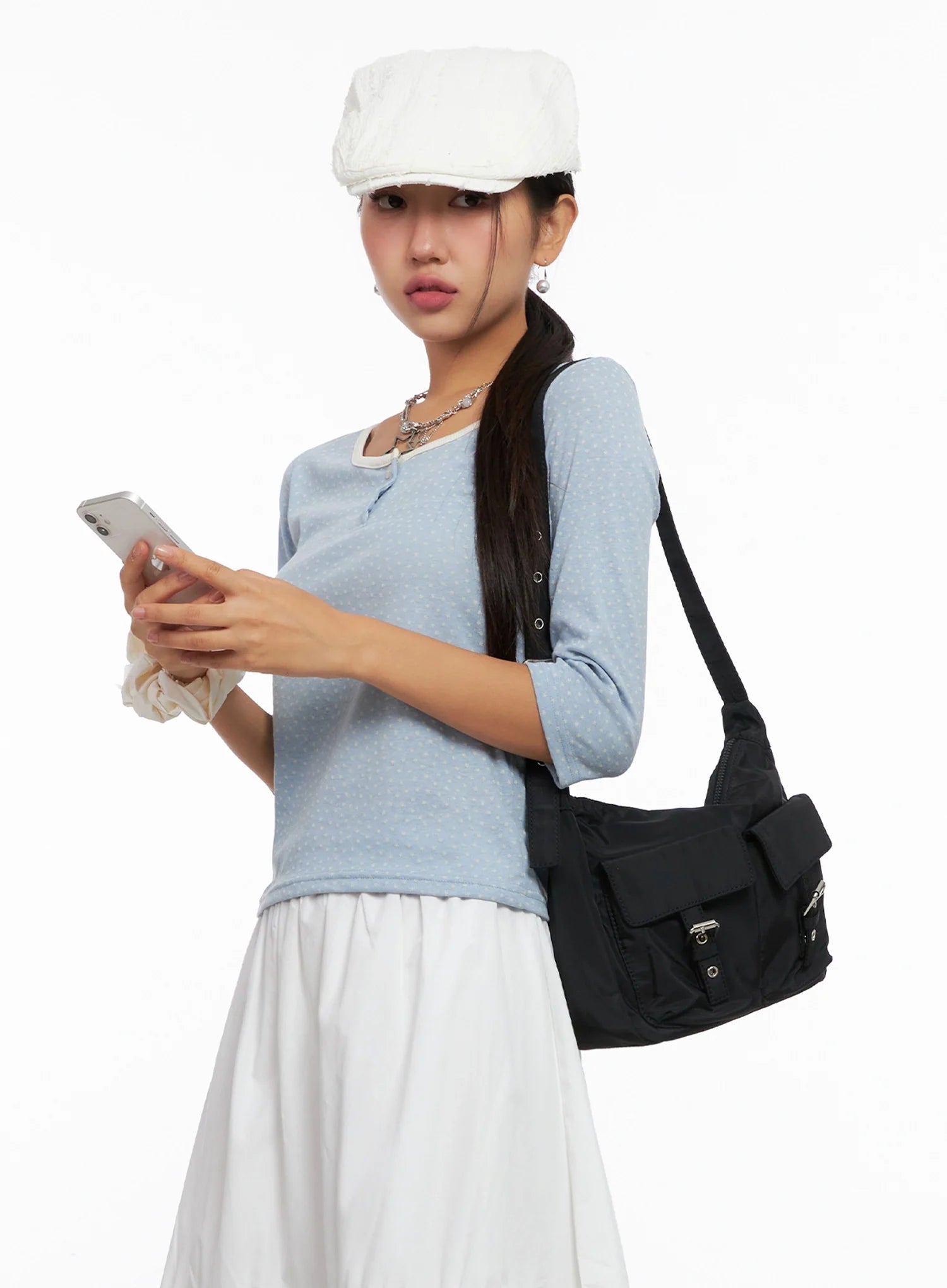 3/4 Sleeve Round Neck Tee IG527