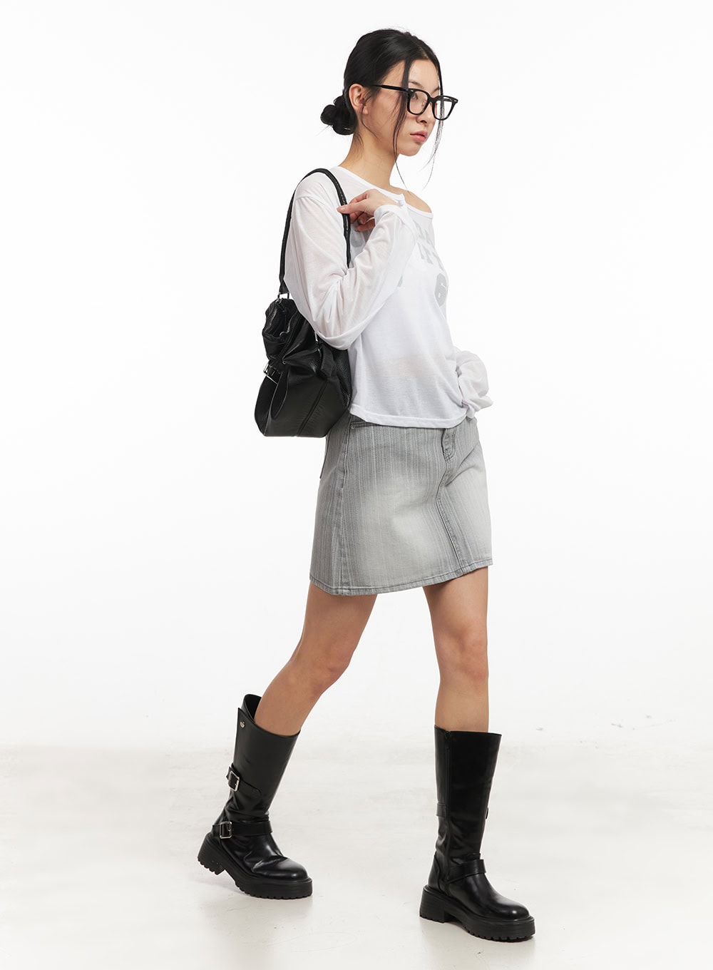 Washed Denim Mini Skirt CM503