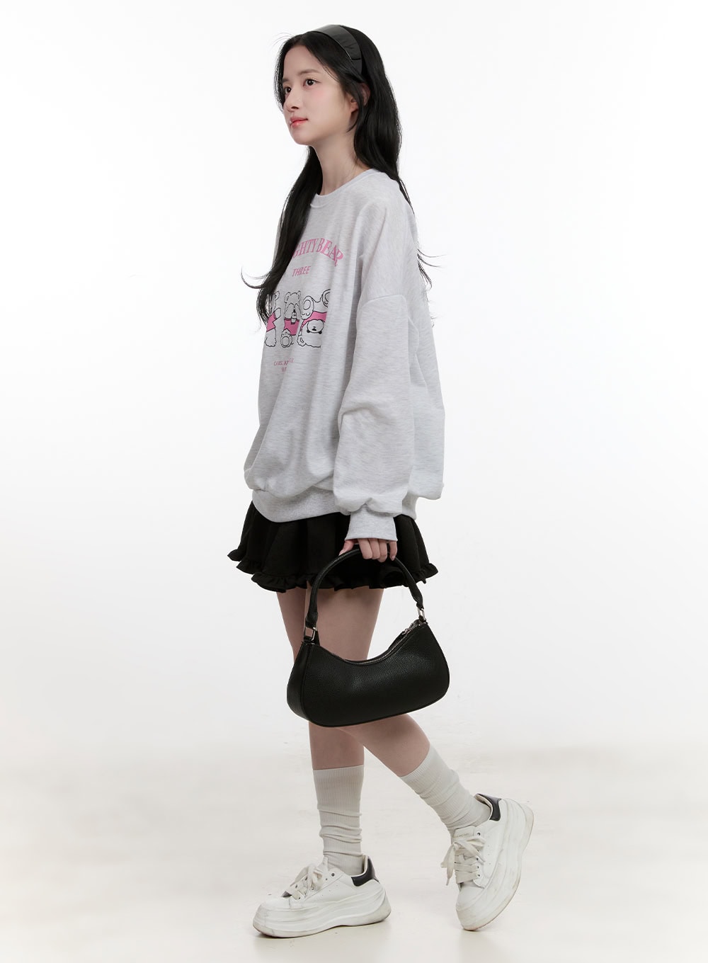 Teddy Bear Graphic Oversized Sweatshirt CF527