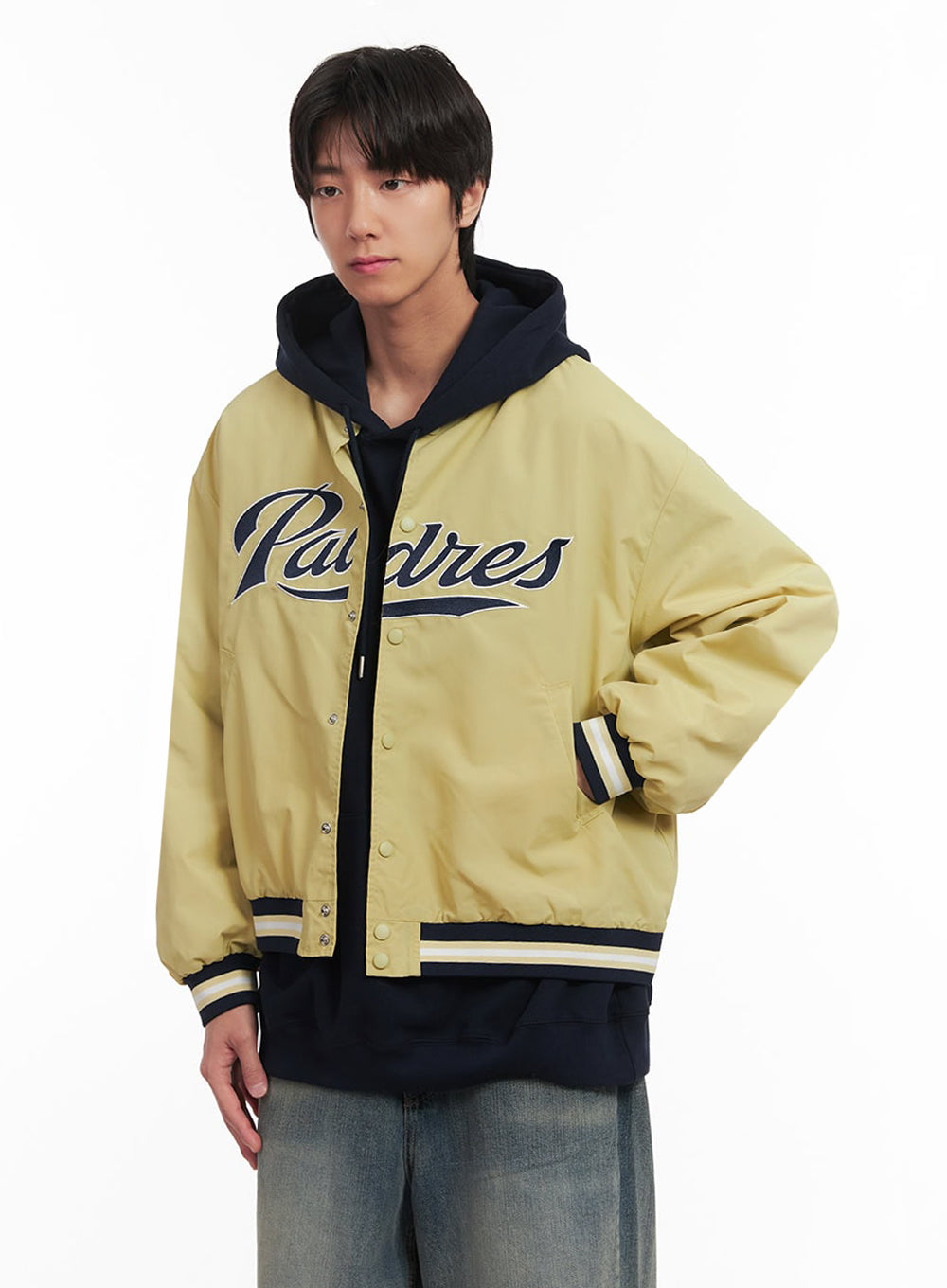 Men's Embroidered Windbreaker Varsity Jacket IA511