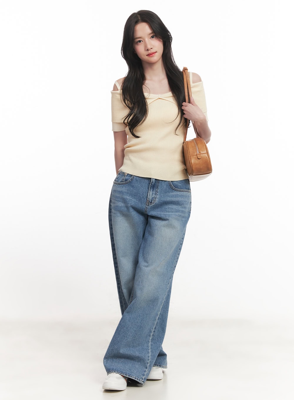 Cross Strap Off-Shoulder Top CA511