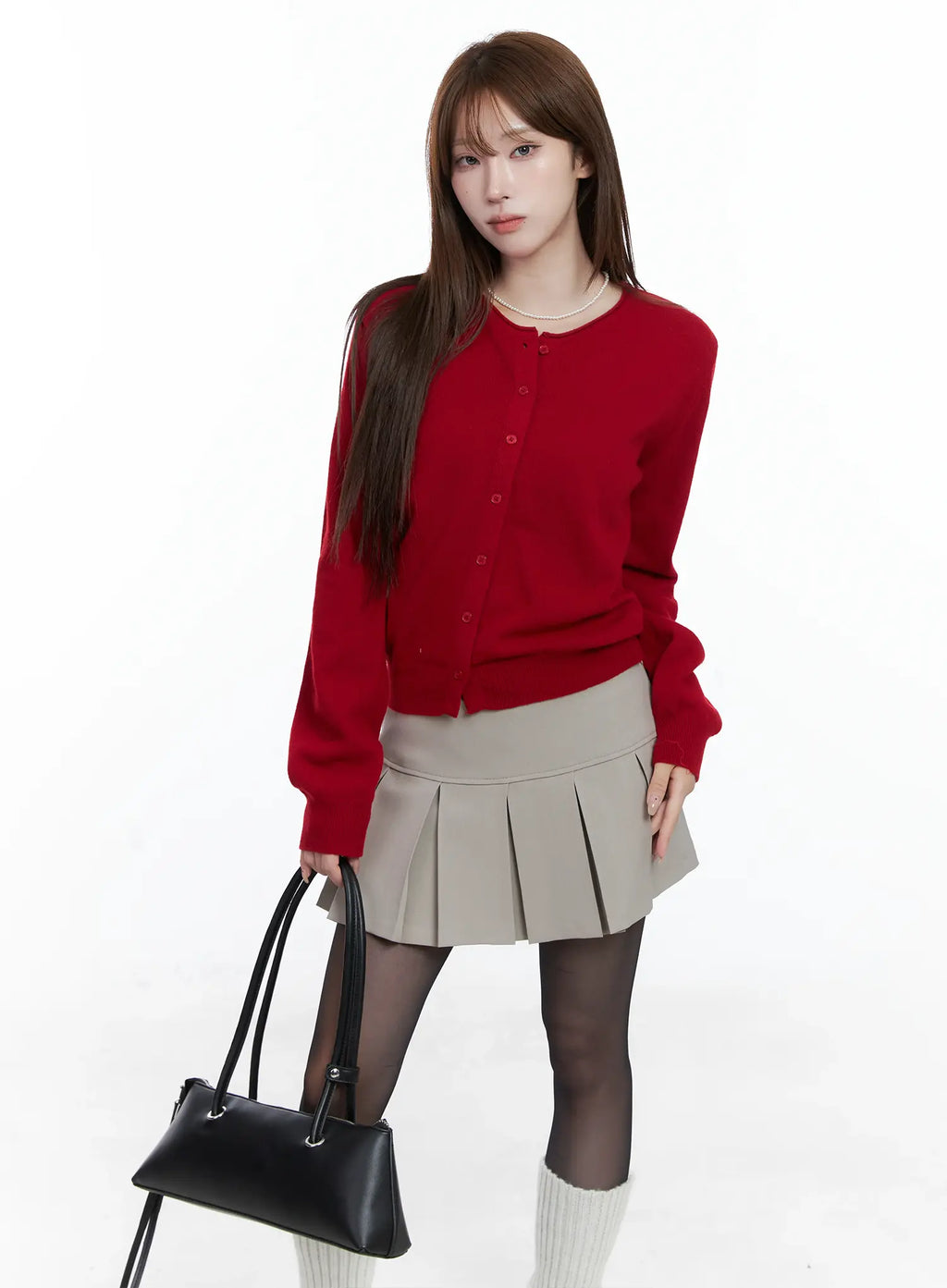 Classic Knit Button-Up Cardigan CS501