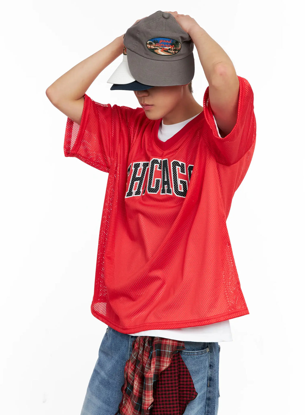 Men's Chicago Mesh V-Neck Jersey Tee IG511