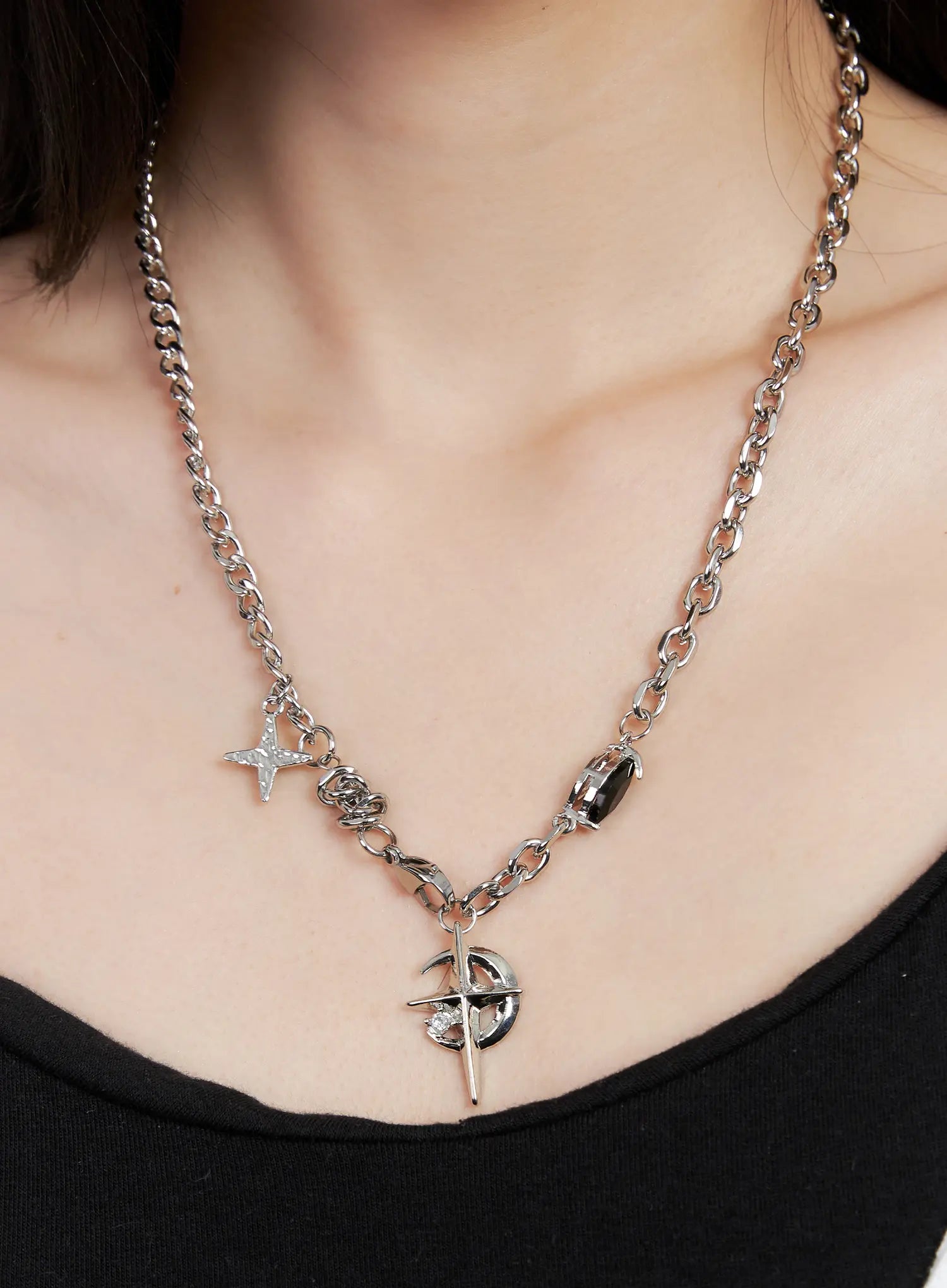 Lunar Charm Chain Necklace CG526
