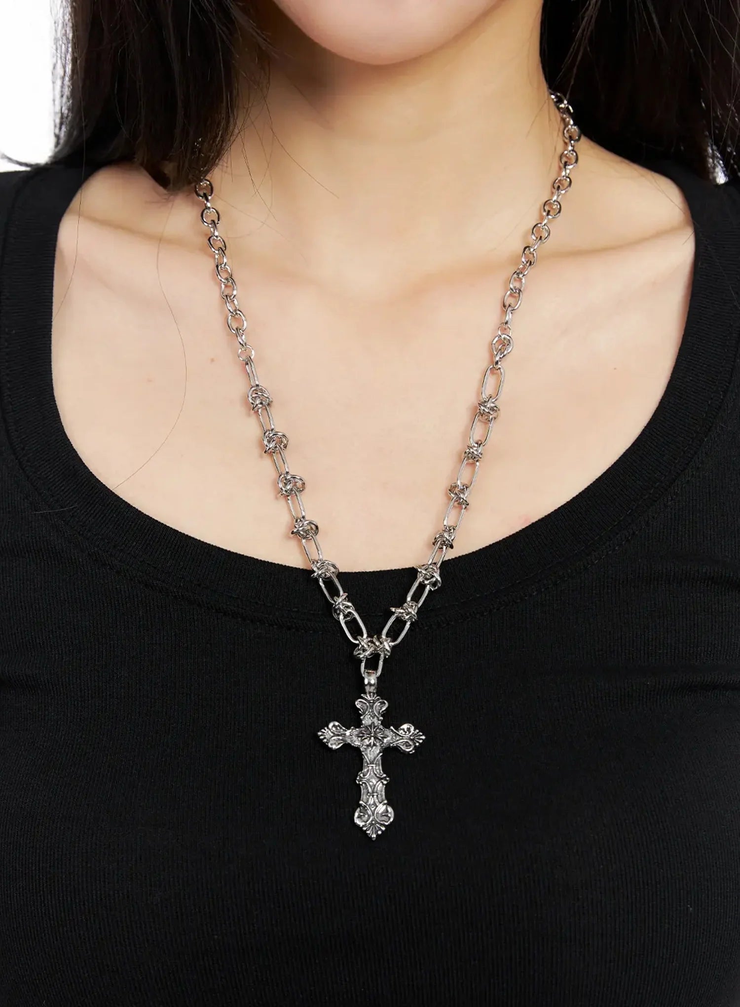 Unisex Cross-Chain Necklace IG512