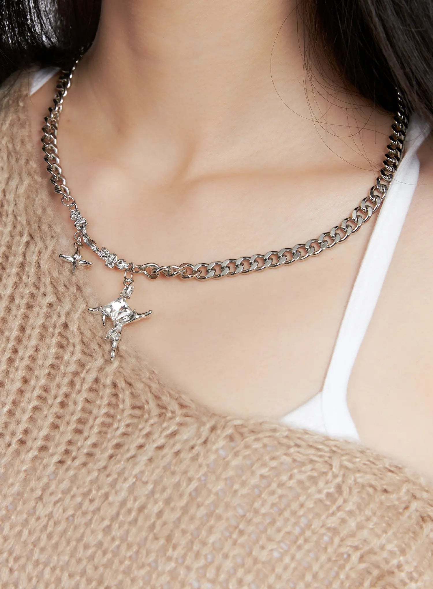 Twin Star Chain Necklace CG526