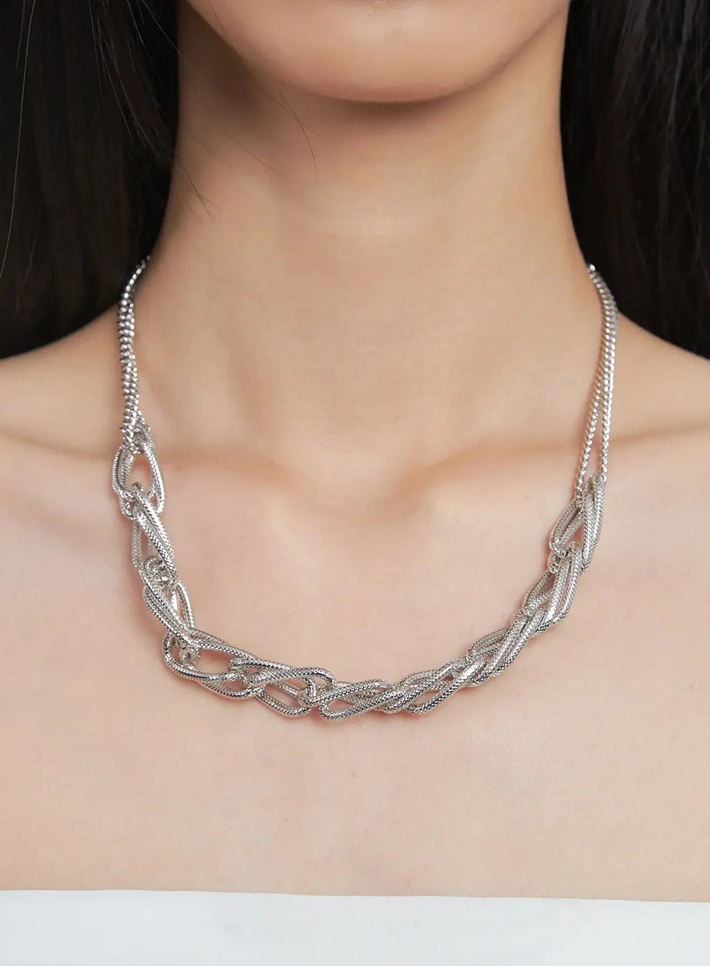 Bianca Bold Double Chain Necklace IU512