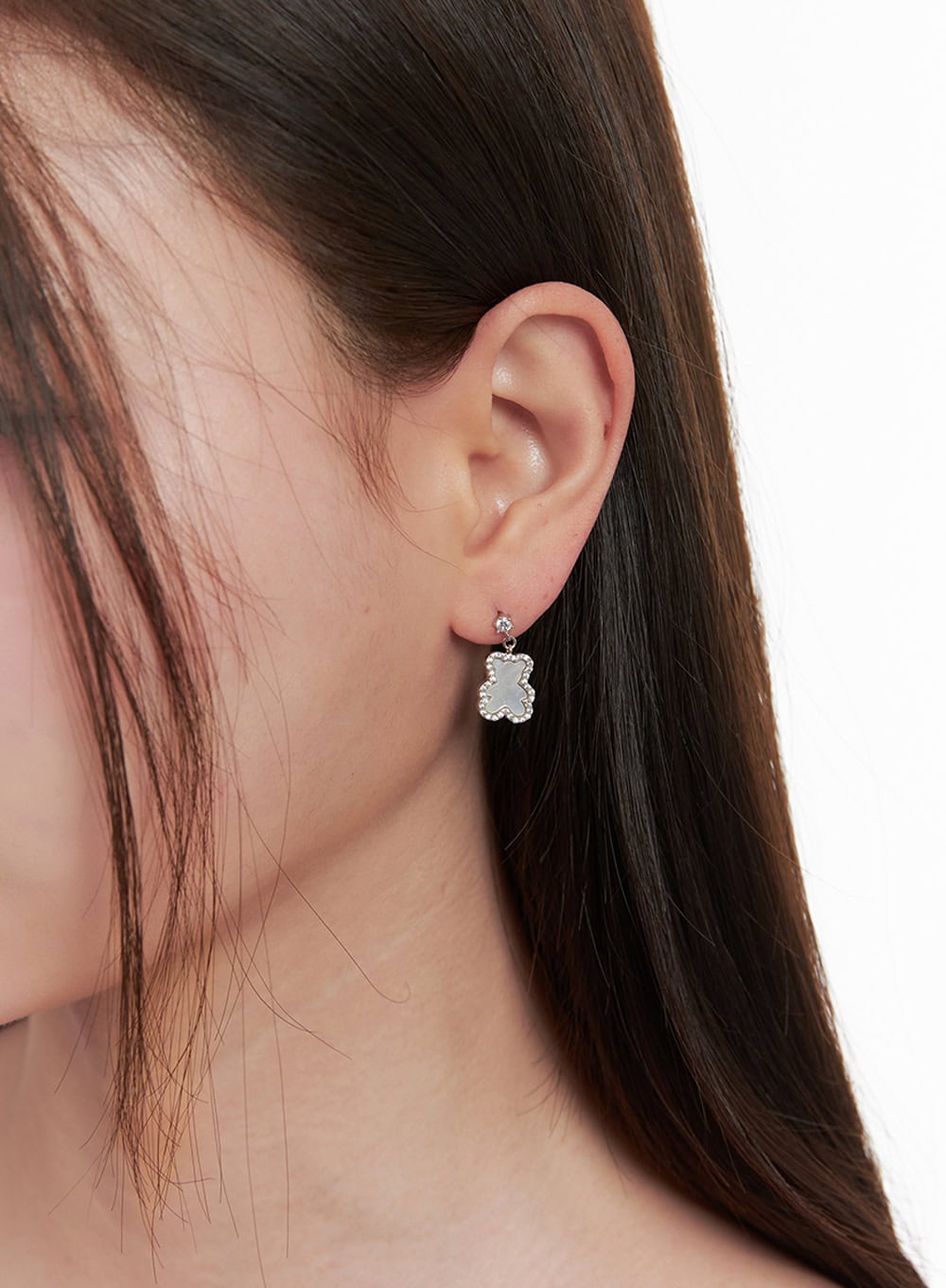 Iris Bear Cubic Earrings IF527