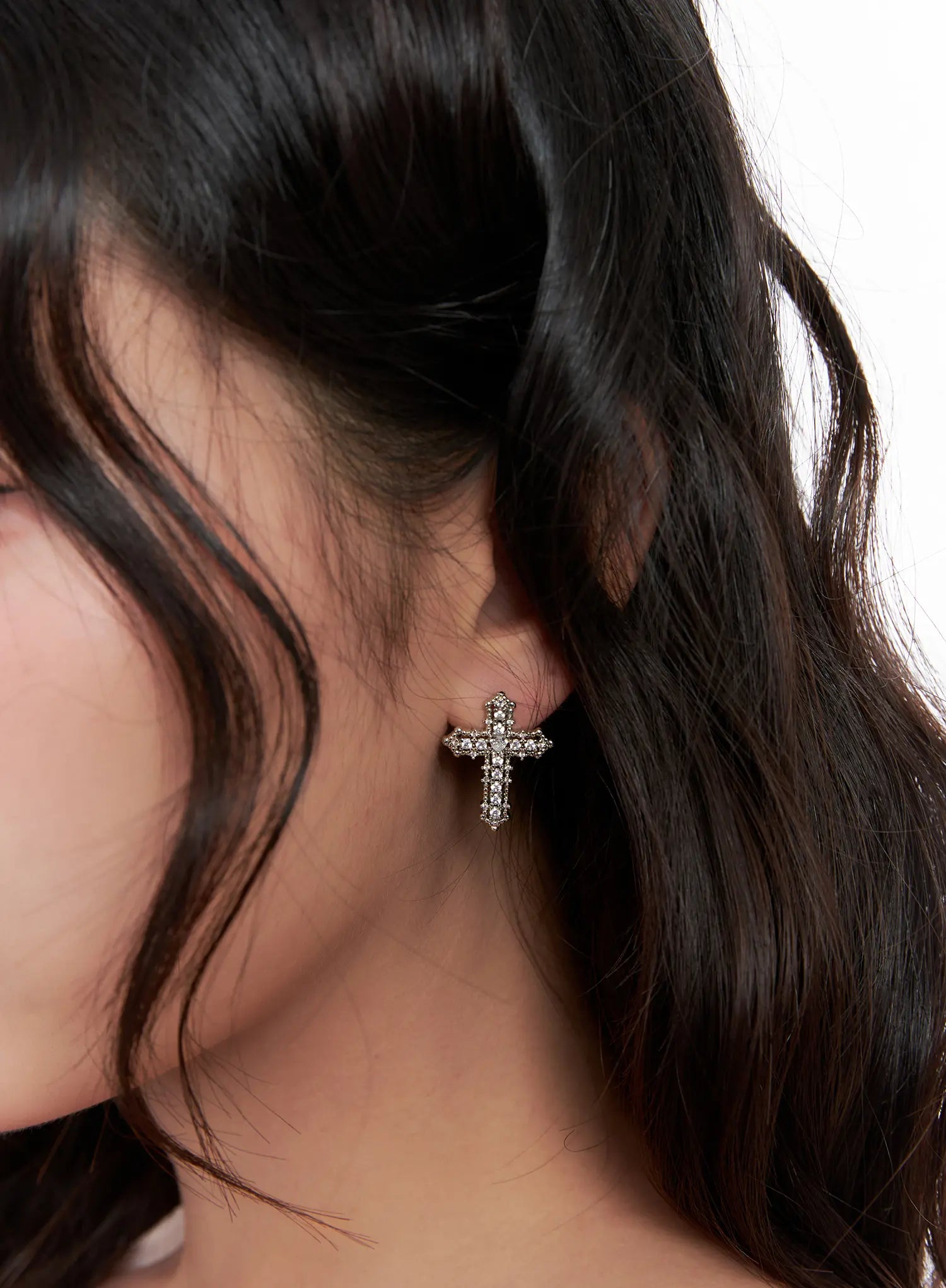Studded Cross Earrings CL522