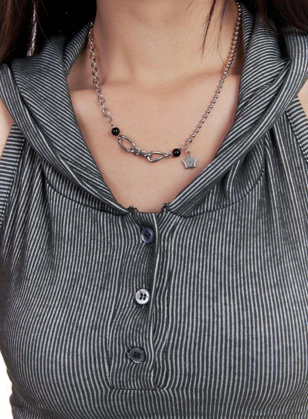 Chunky Star-Charm Statement Necklace CL522