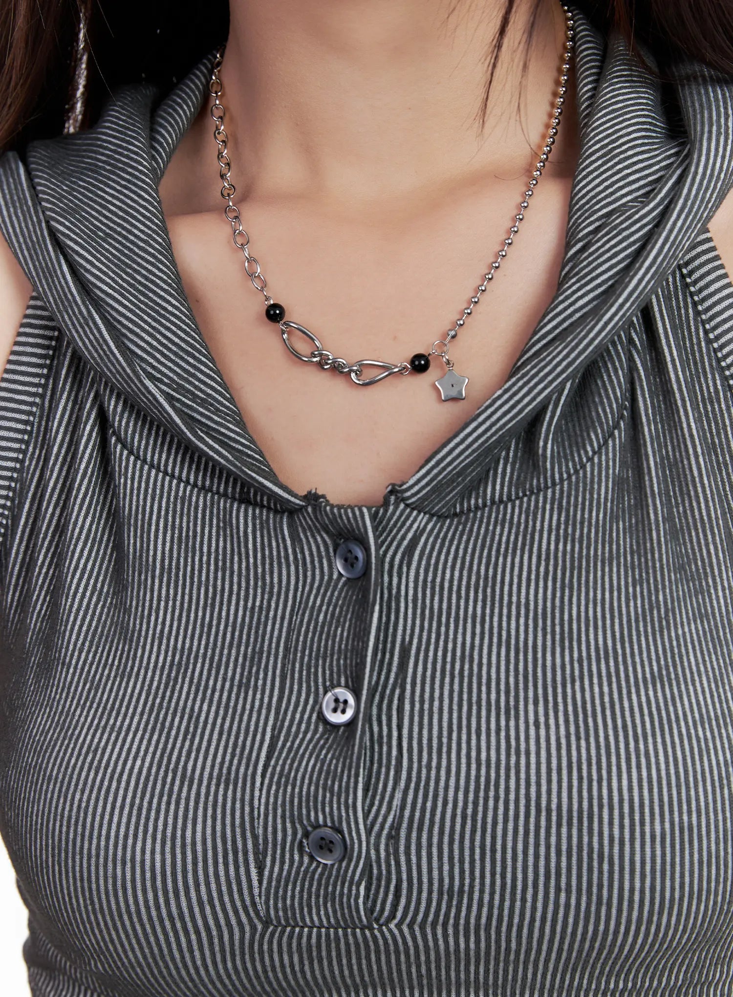 Chunky Star-Charm Statement Necklace CL522