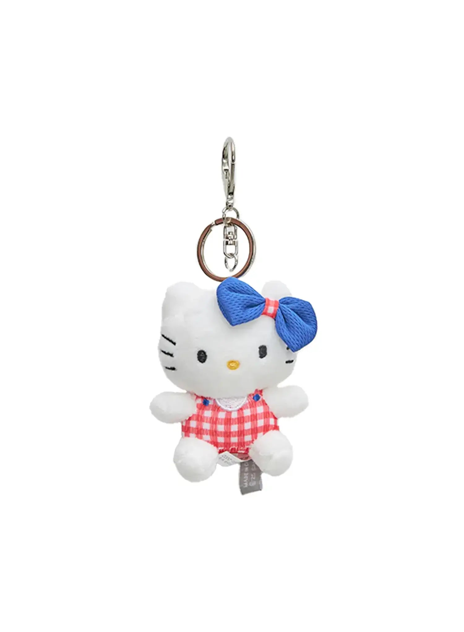 Blue Ribbon Gingham Kitty Keychain CL528