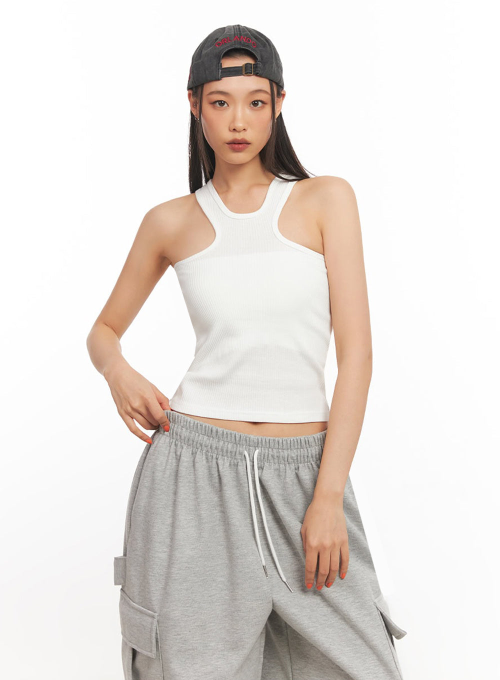 Slim-Fit Cotton Tank Top IA504