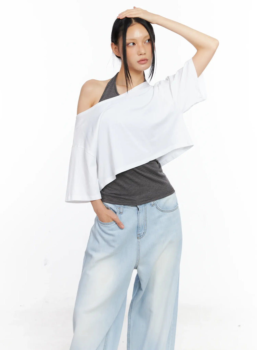 Striped Layered Tank and Tee Set CL529