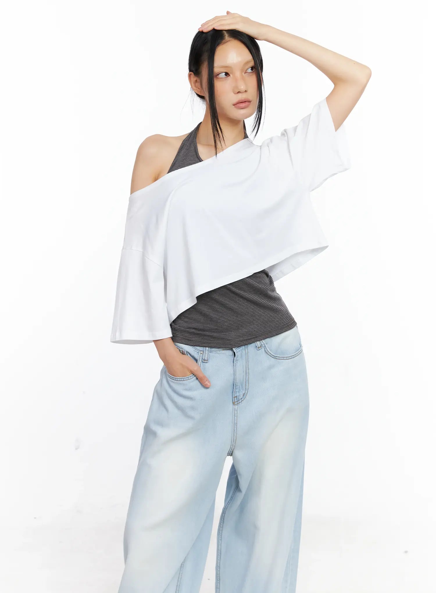 Striped Layered Tank and Tee Set CL529