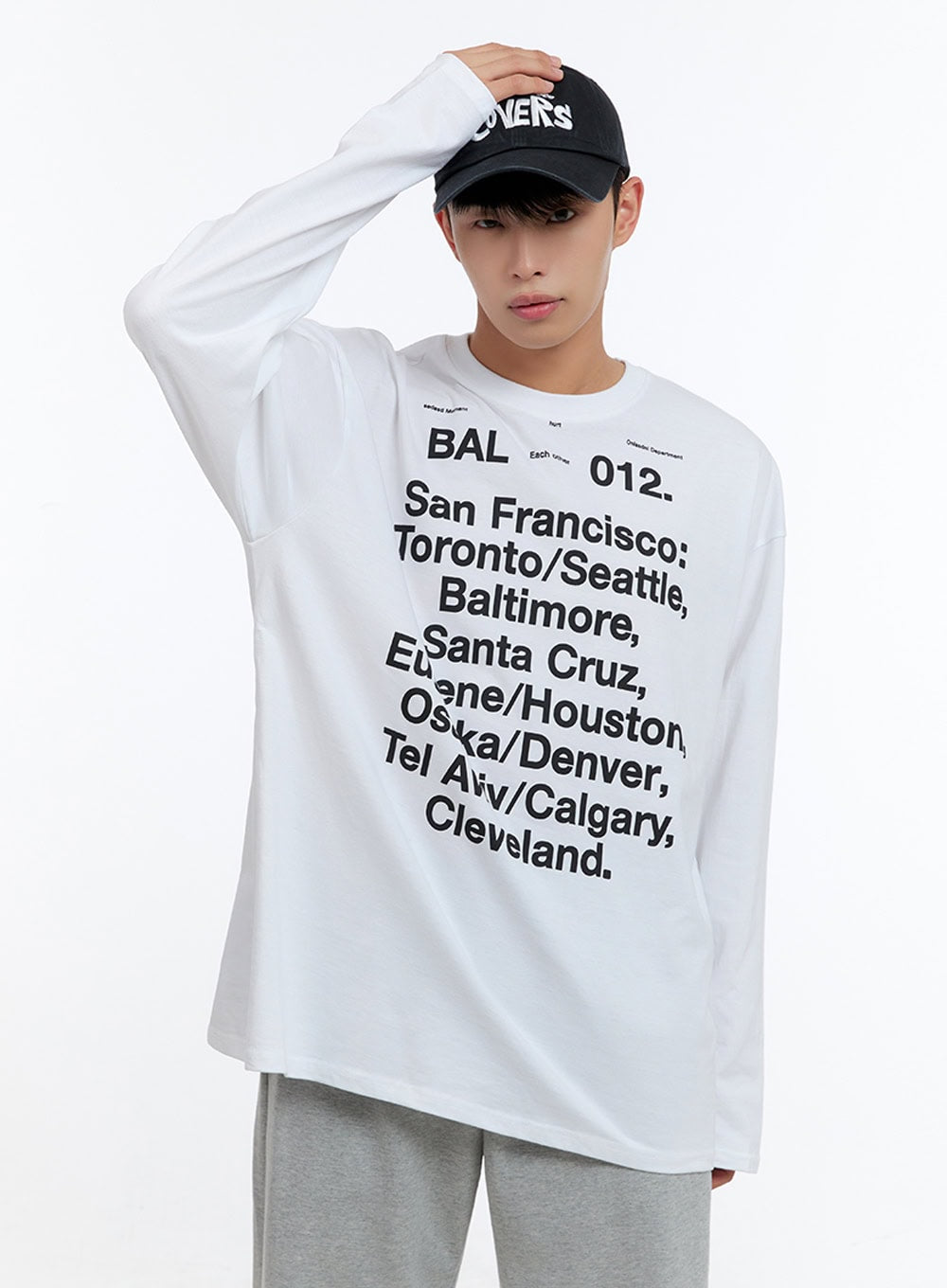 Men's Cotton Lettering Oversize T-Shirt IS413