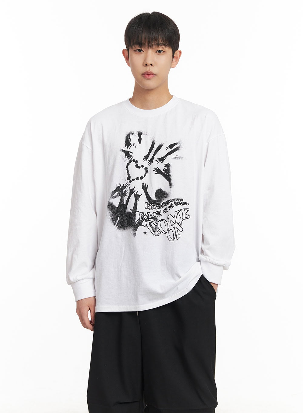 Men's Cotton Graphic Long Sleeve Tee IM517
