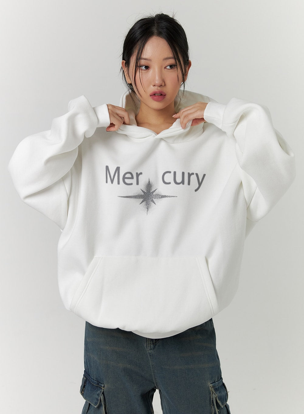 Graphic Lettering Hooded Sweatshirt CD312