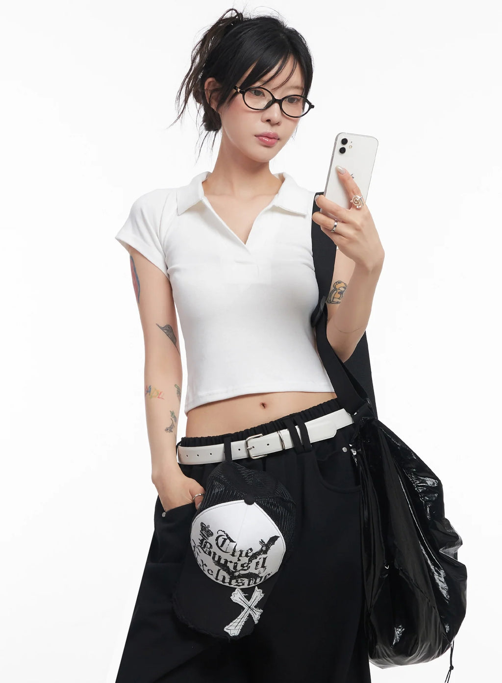 Cropped Collared Tee IC503