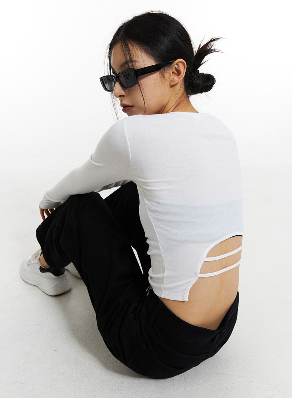 Open Back Long Sleeve Tee IN308