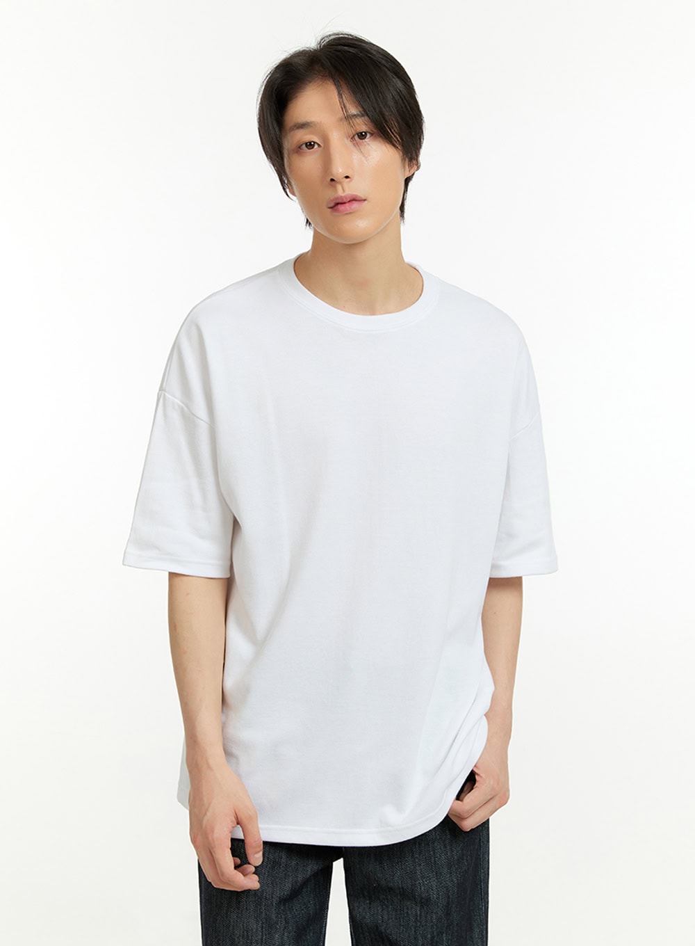 Men's Oversize Round Neck T-Shirt (White) IL418