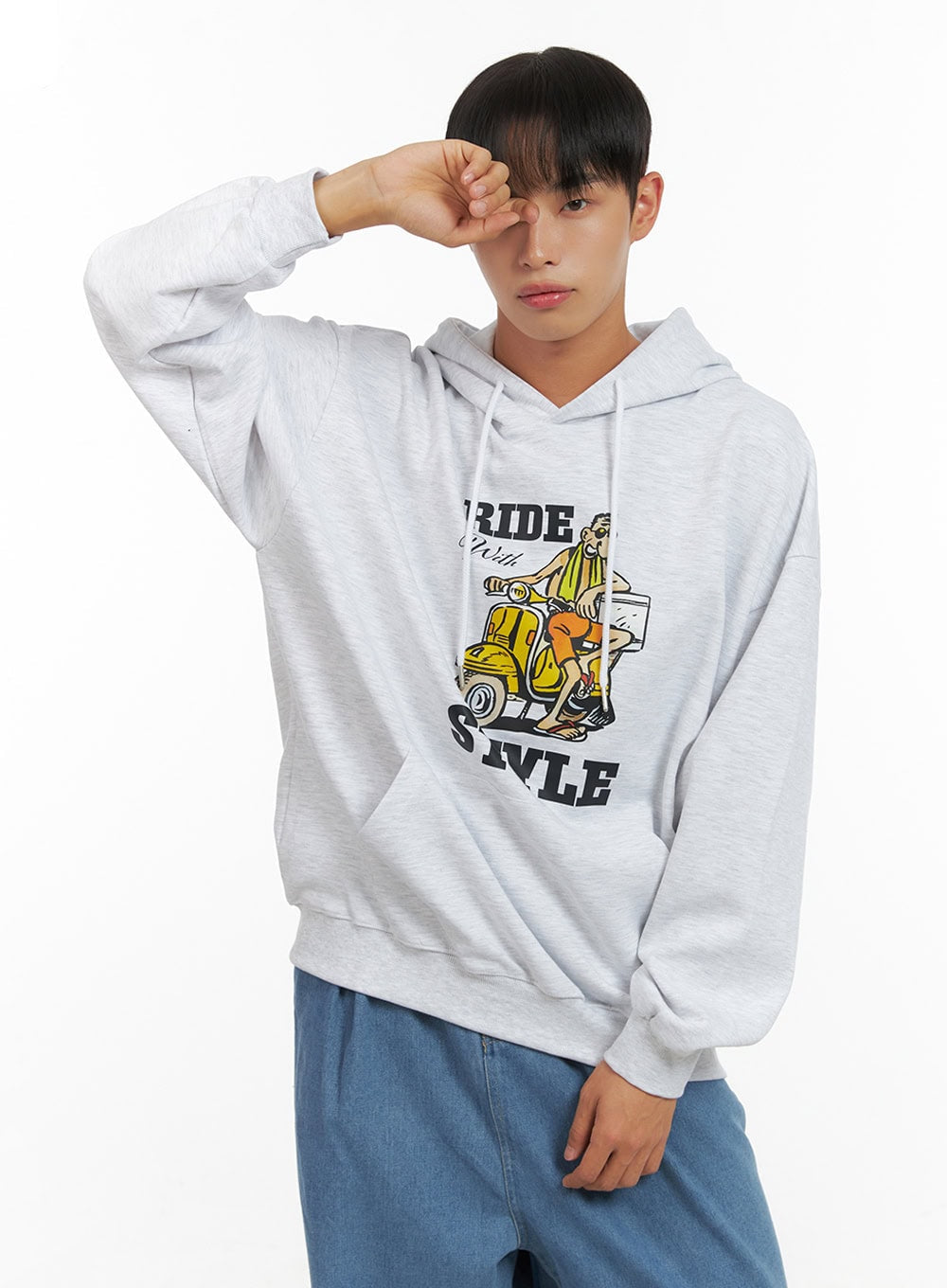 Men's Graphic Hooded Sweatshirt IS419