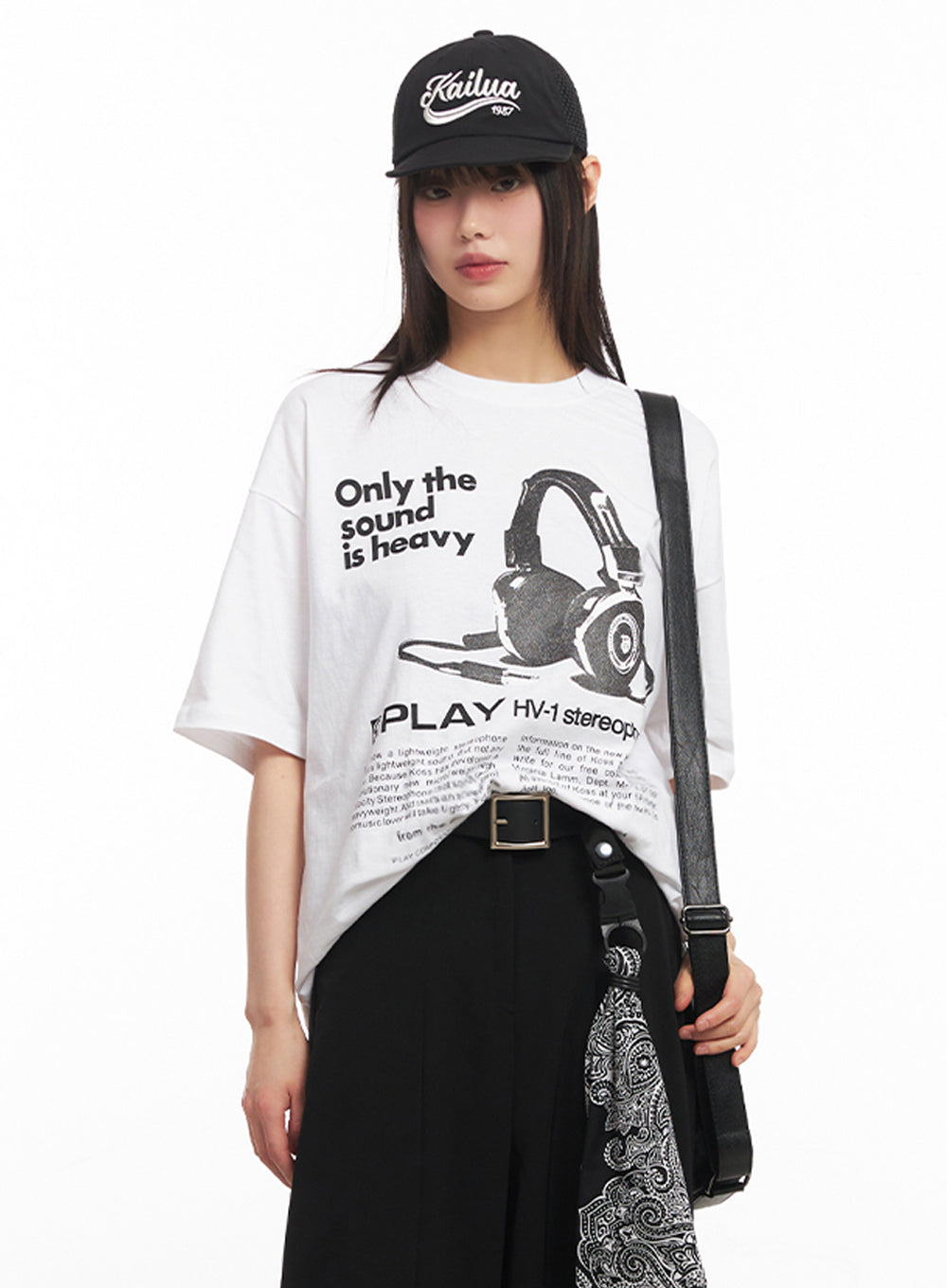 Sound Graphic Oversize T-Shirt IY502