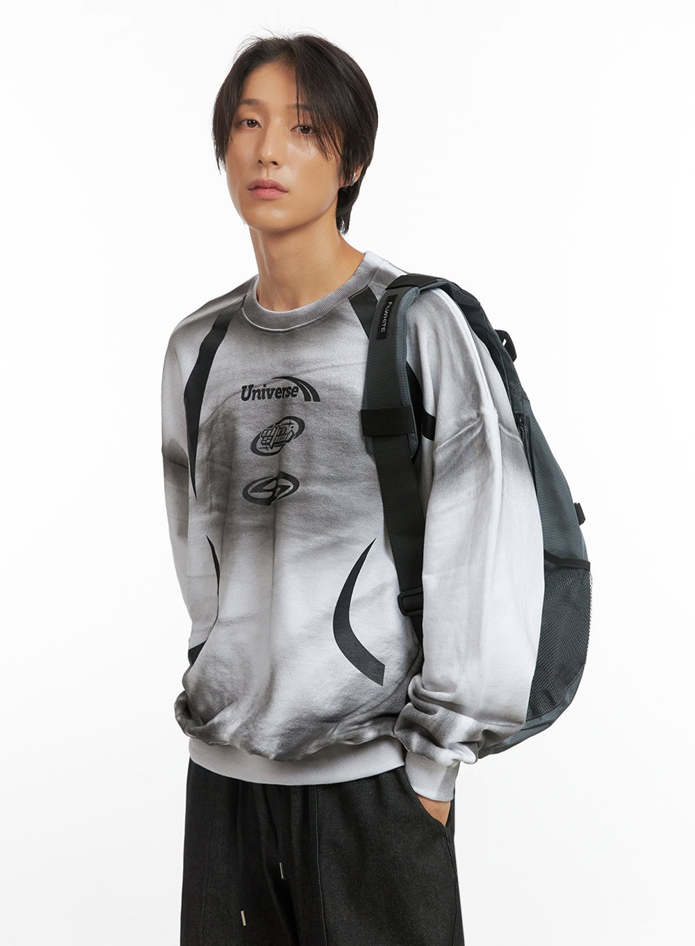 Men's Oversized Tie-Dye Graphic Sweatshirt IO402