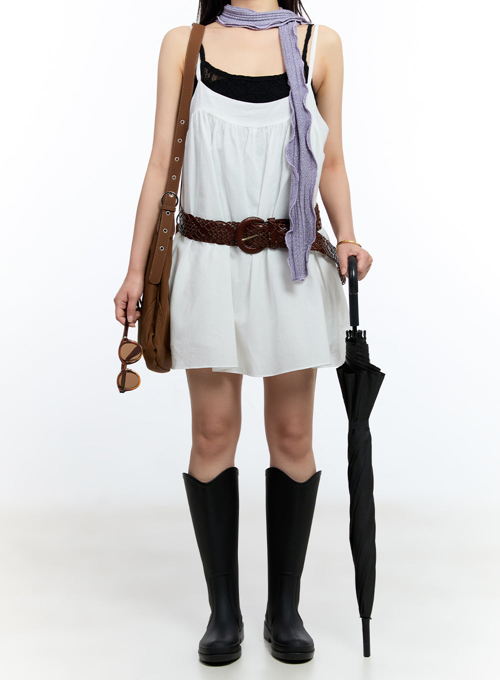 Shirred Cami Mini Dress IU503