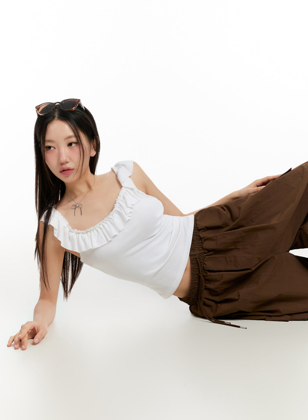 Slim-Fit Frill Tank Top IU509