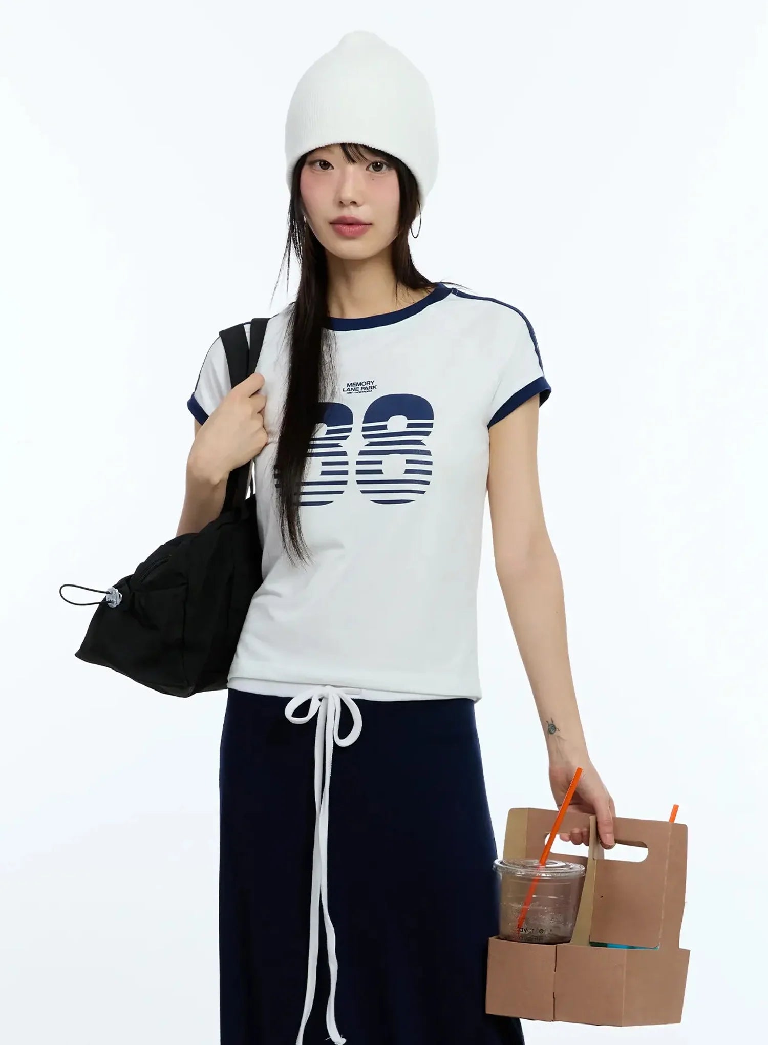 Graphic Two-Tone Tee IU523