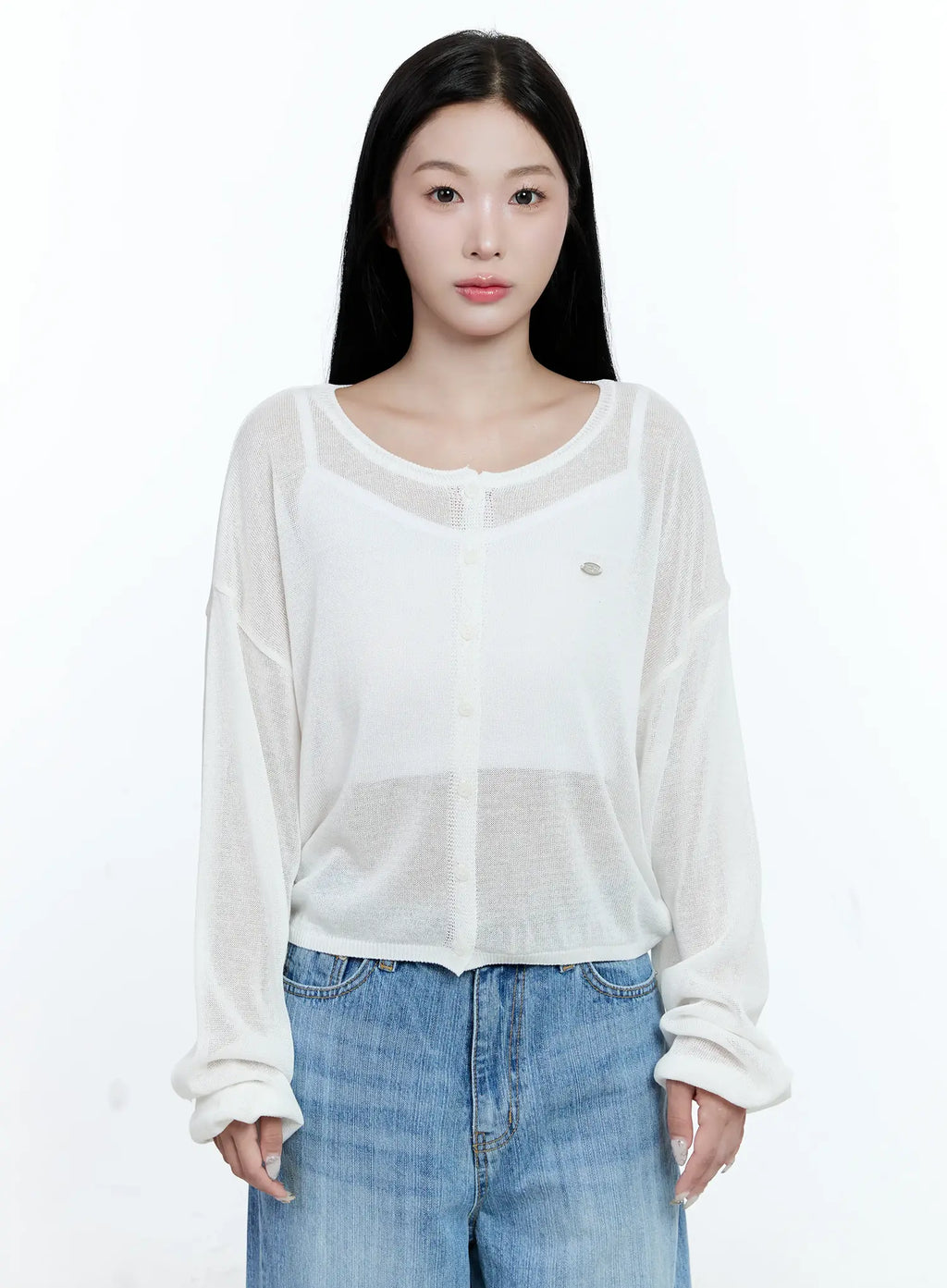 Linen Relaxed-Fit Cardigan CG513