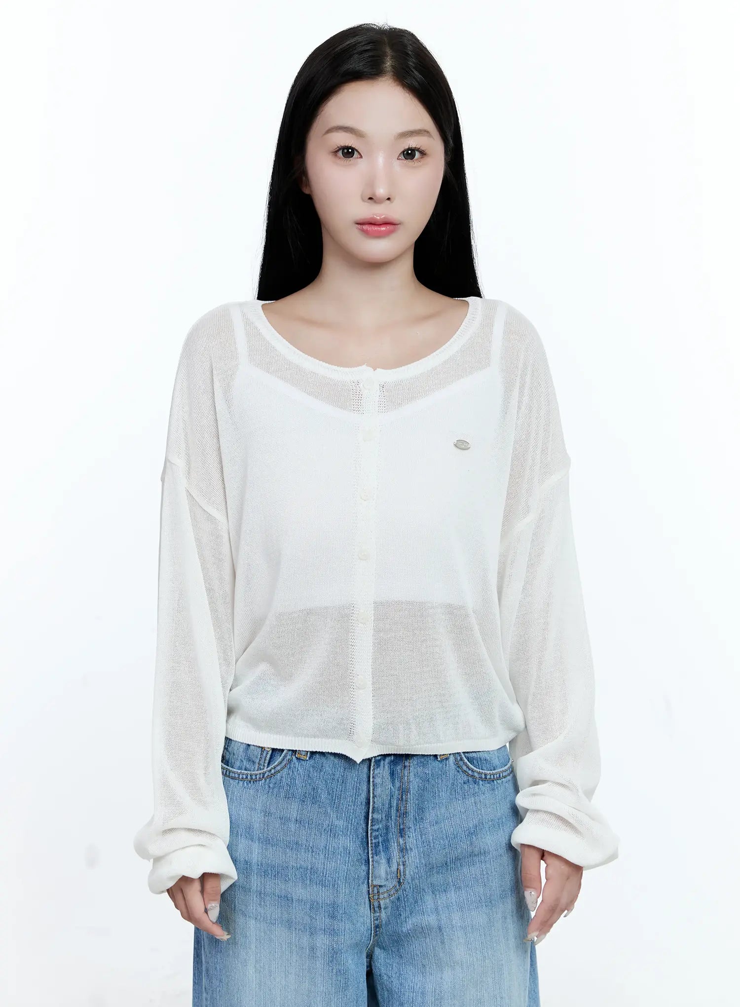 Linen Relaxed-Fit Cardigan CG513