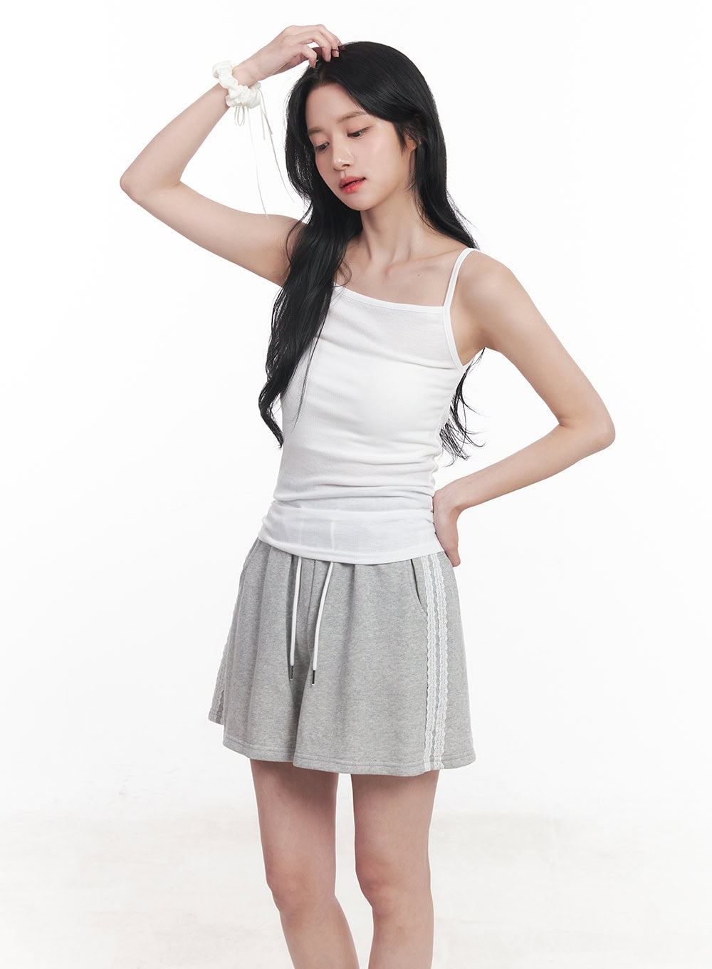 Shirred Square-Neck Cami Top CY523