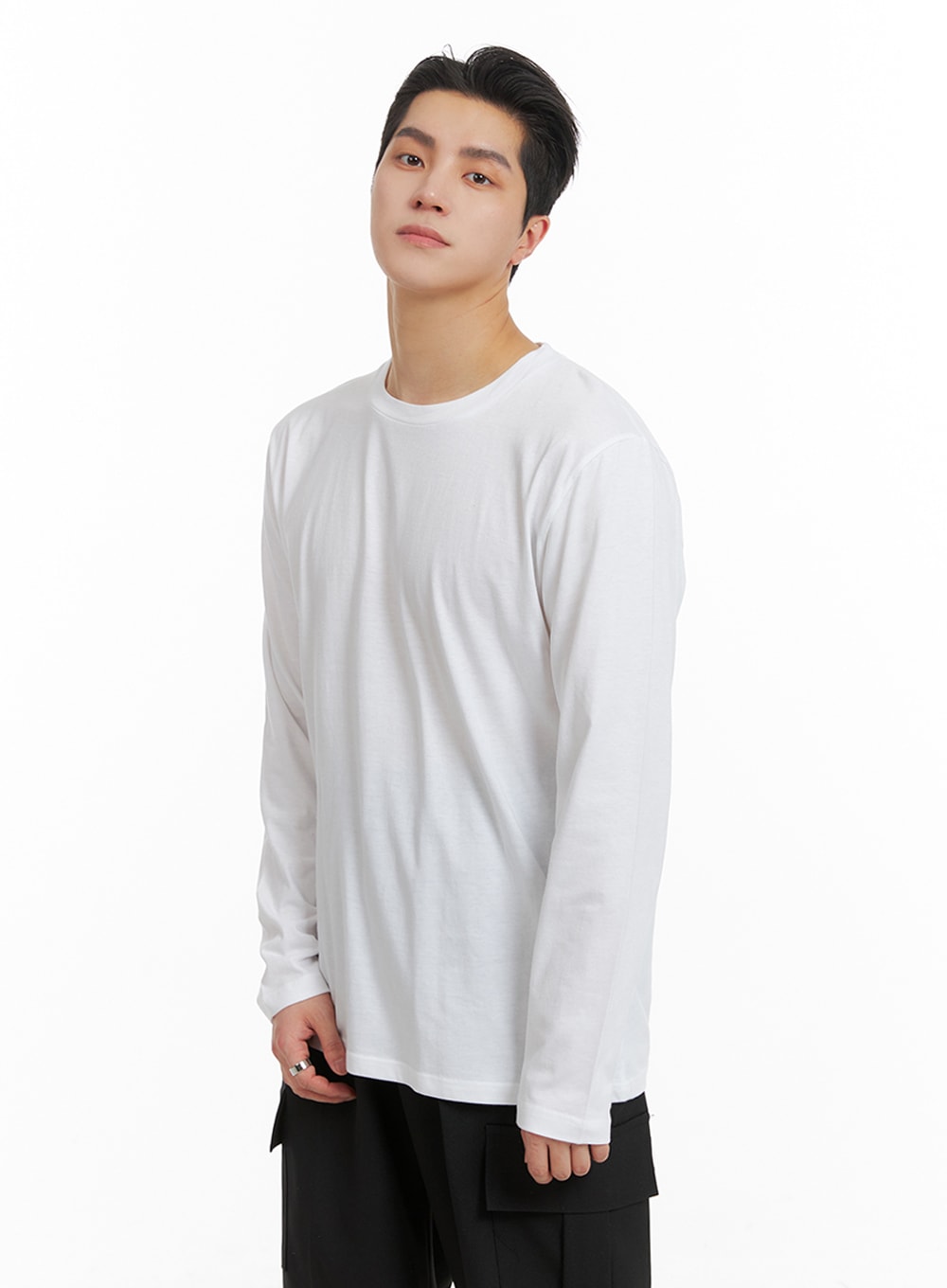 Men's Basic Cotton Long Sleeve T-Shirt IA401