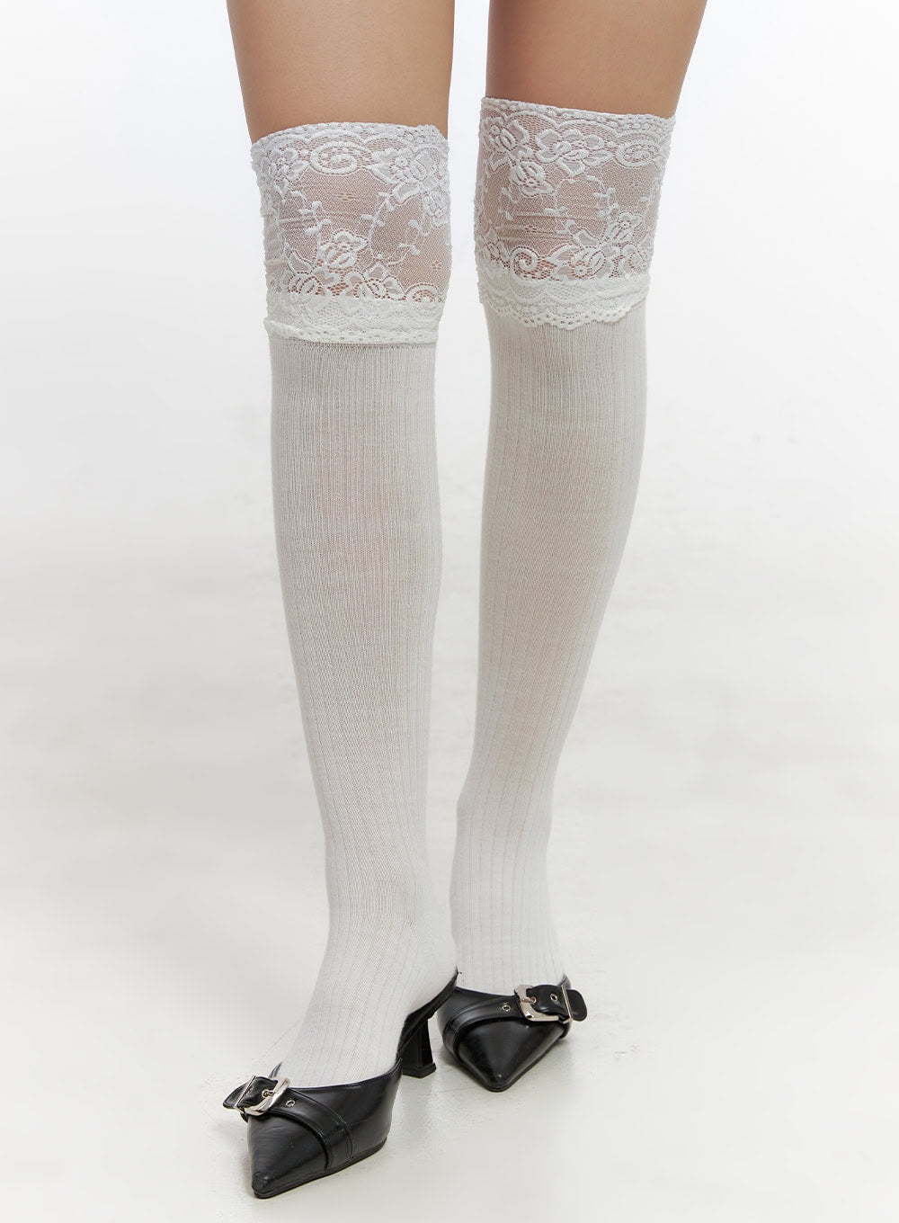 Lace Knee High Socks CN427