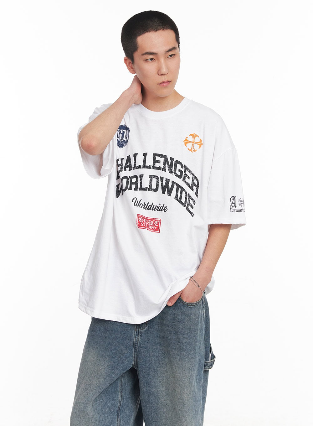 Men's Oversized Graphic T-Shirt IY505