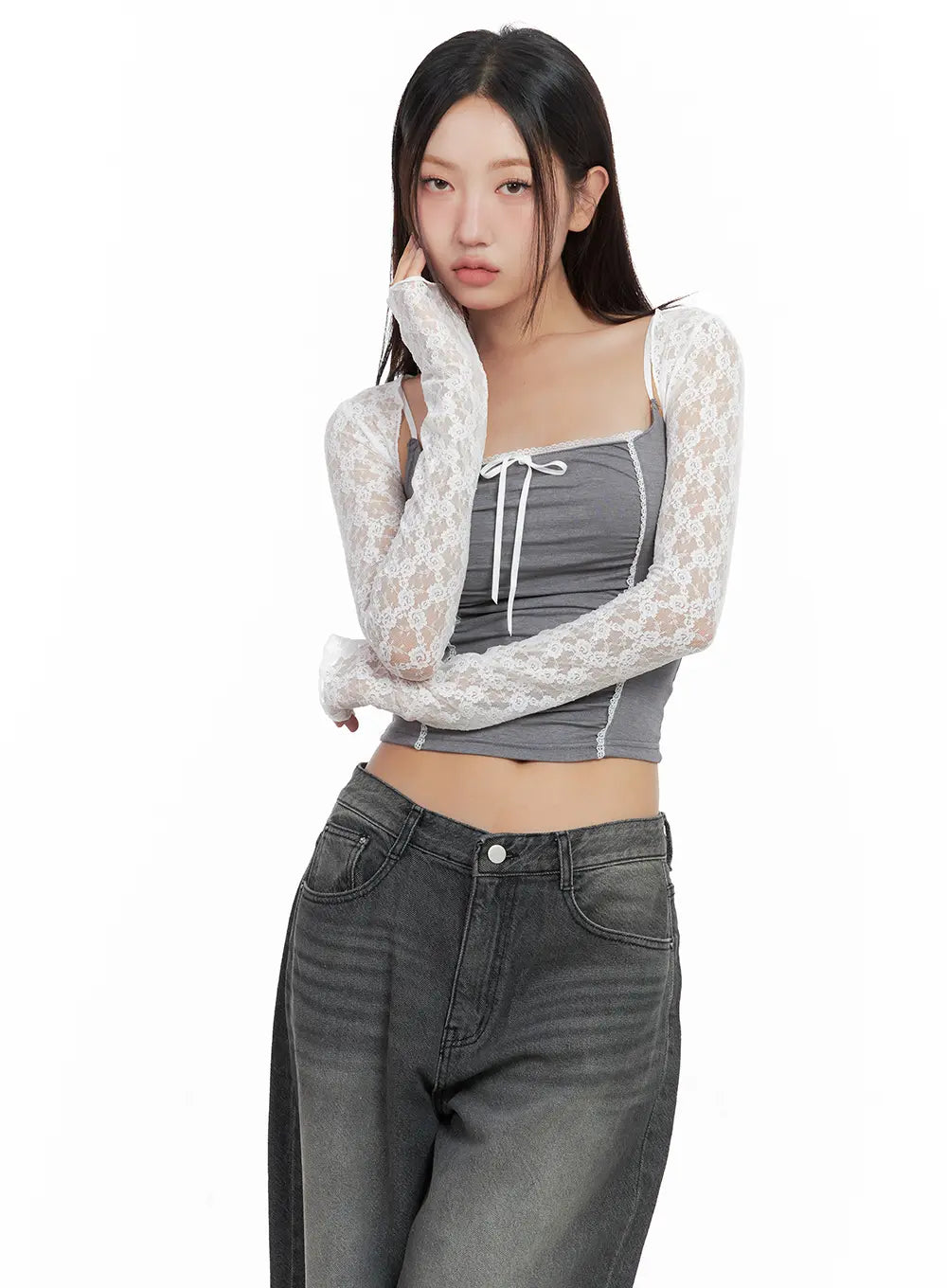 Sheer Rose Bolero Cardigan CL508