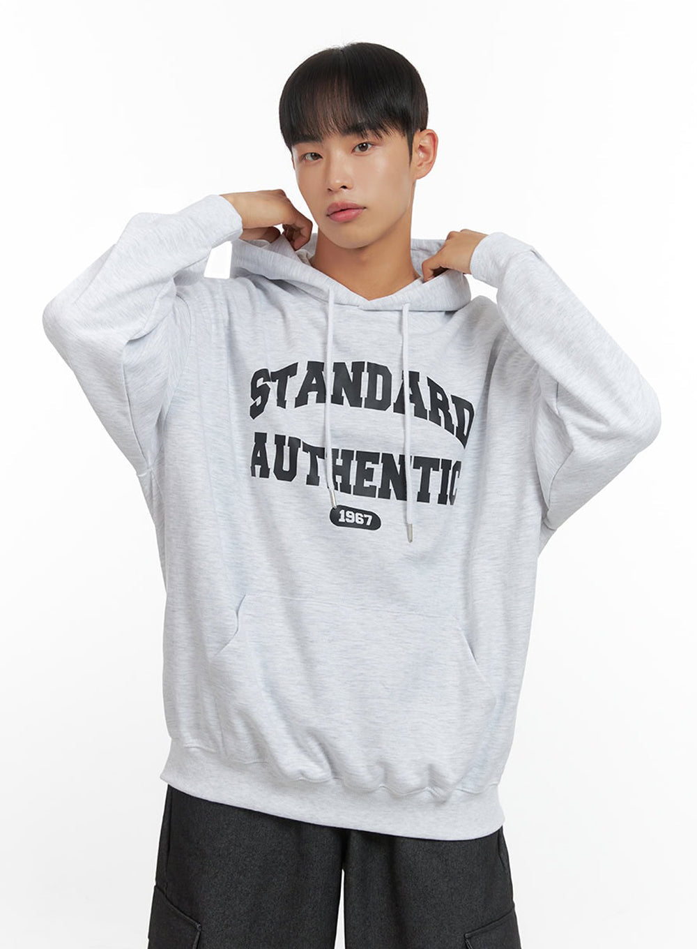 Men's Loose Fit Graphic Hoodie IO420