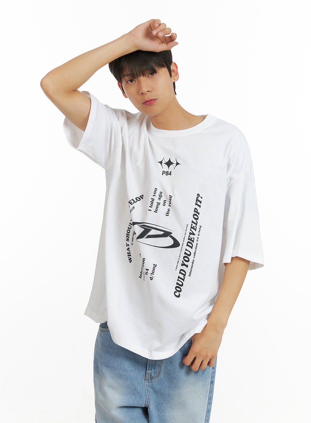 Men's Cozy Cotton Graphic T-Shirt IU419