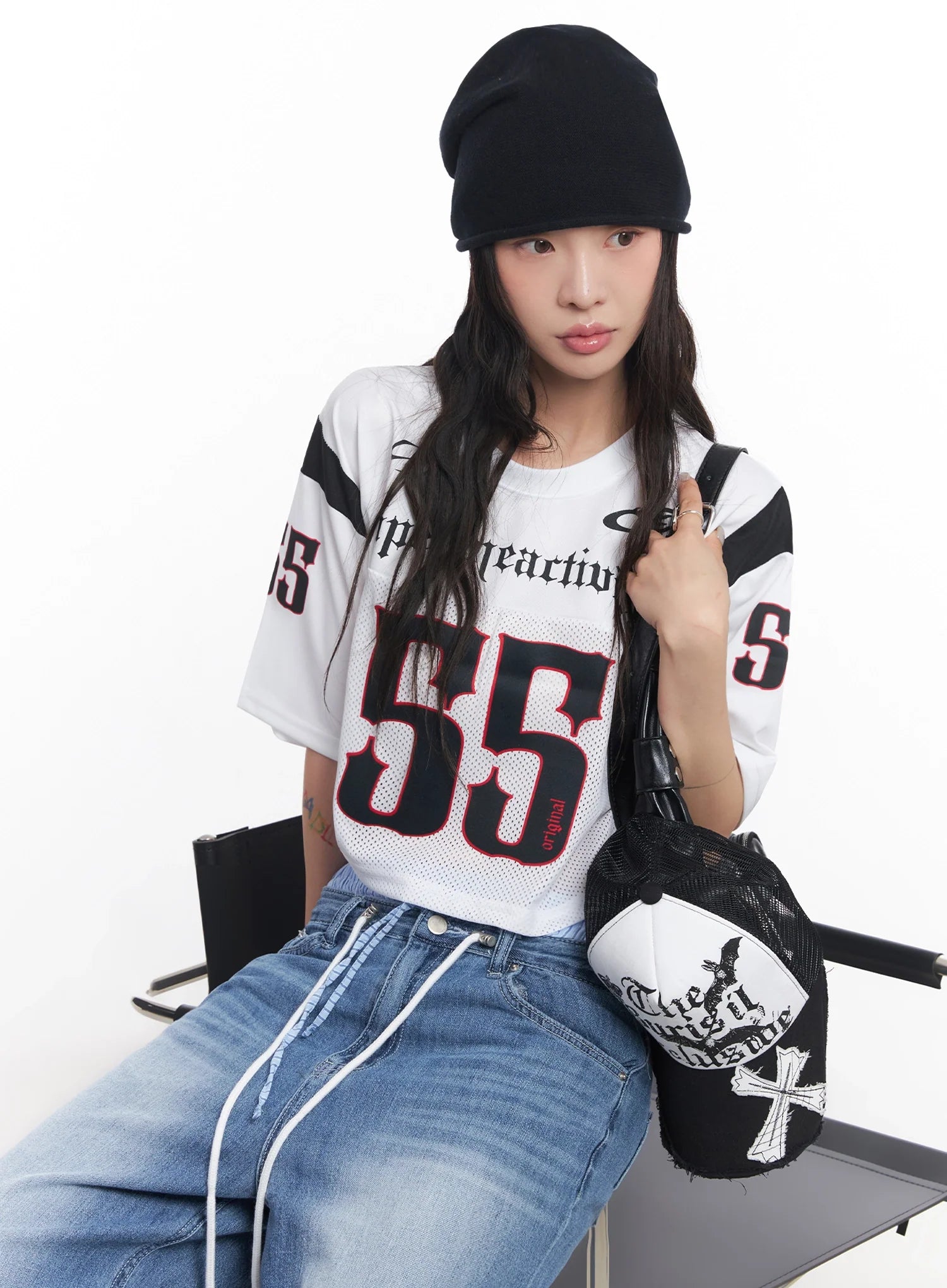 Mesh Jersey Crop Top  IC503