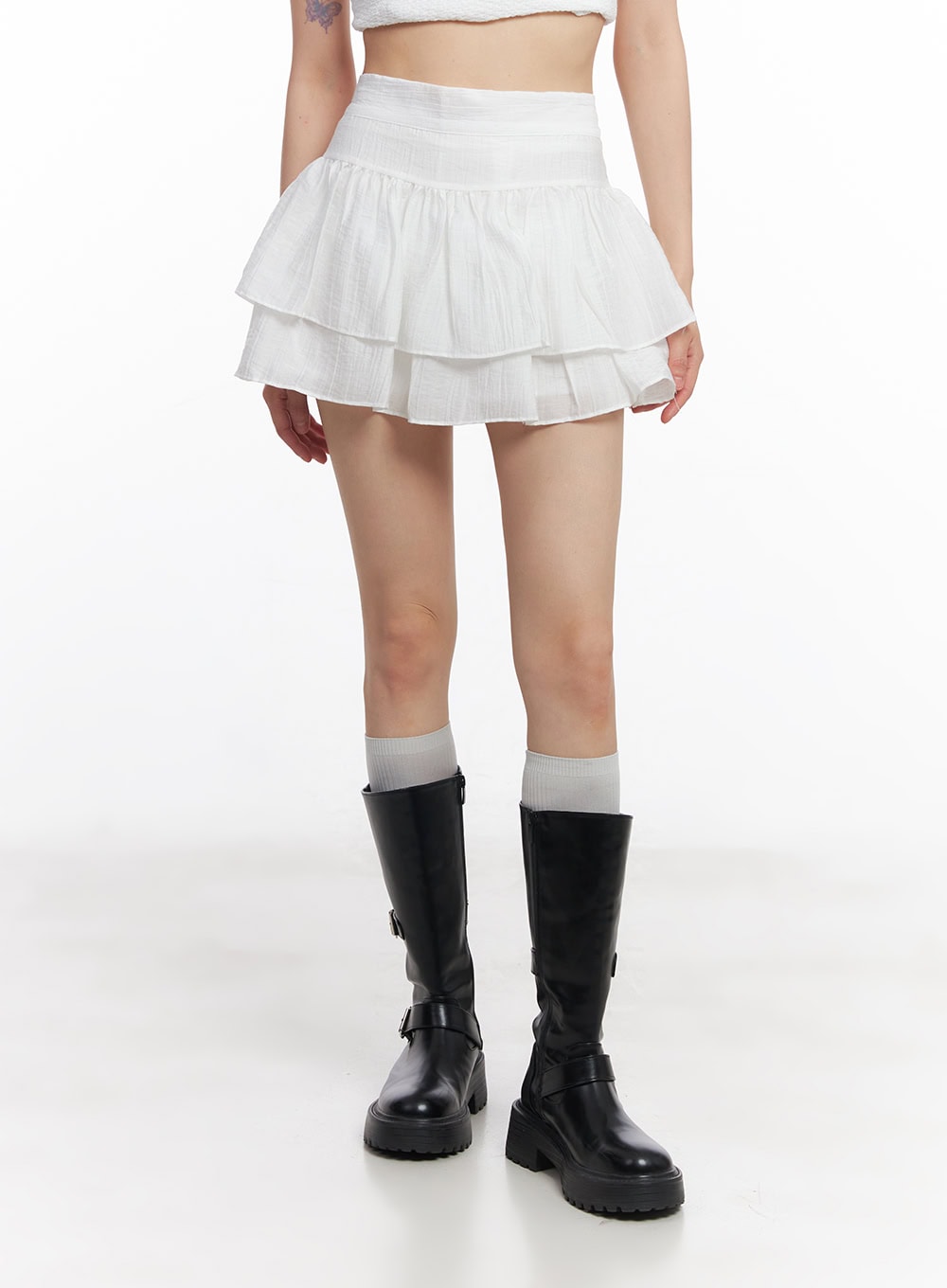 Ruffle Tiered Mini Skirt CY514